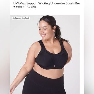 Livi Max Support Underwire Sports Bra 40DDD